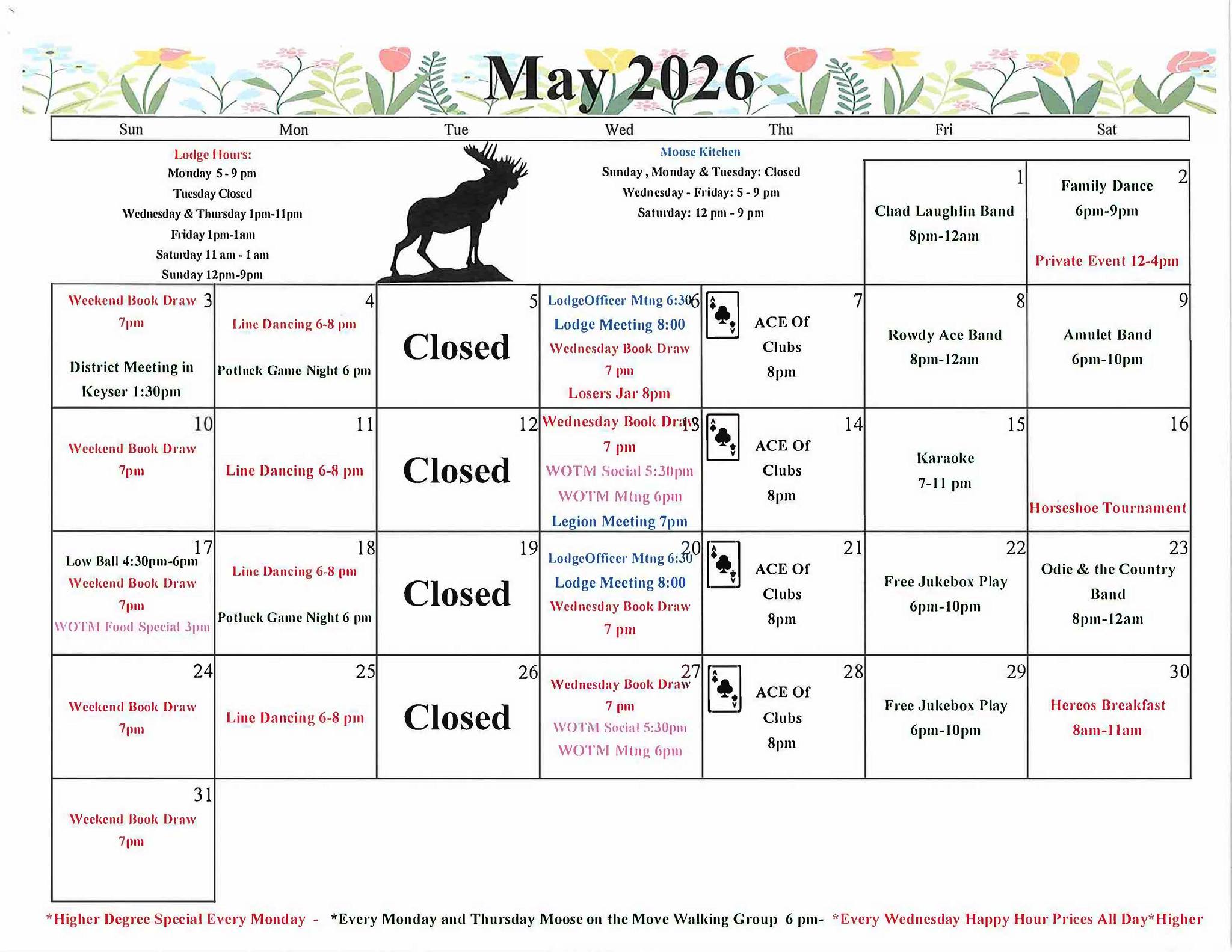 May Calendar